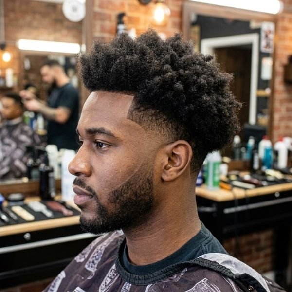 18. Mid Taper Fade Afro Undercut