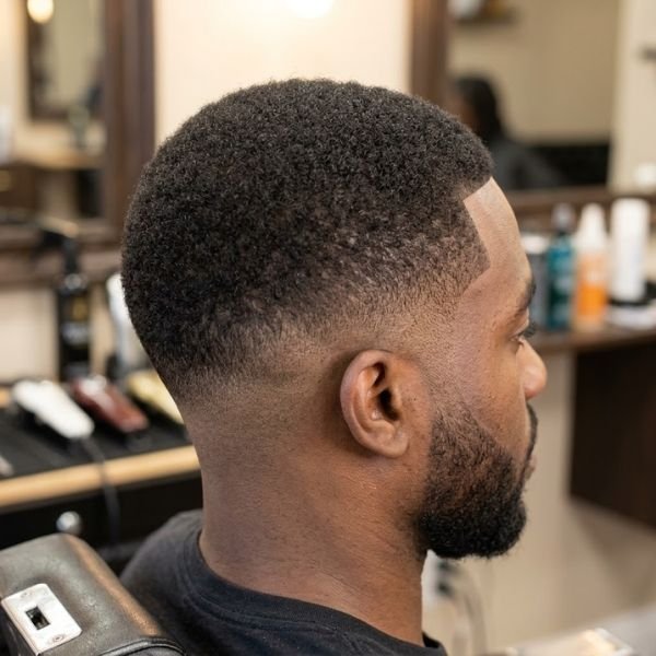 19. Mid Taper Fade Afro Buzz Cut