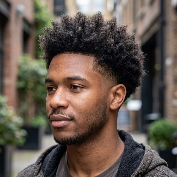 21. Mid Taper Fade Afro Grown Out