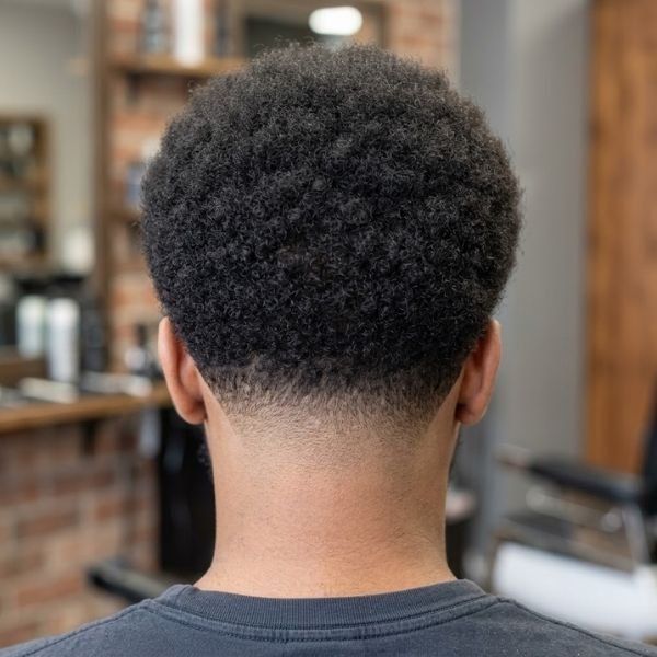 23. Mid Taper Fade Afro Back View 