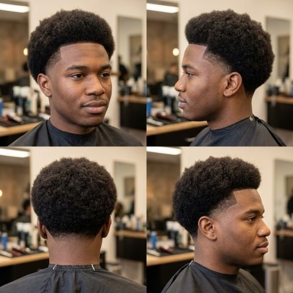 12. Mid Taper Fade Afro With Front Taper