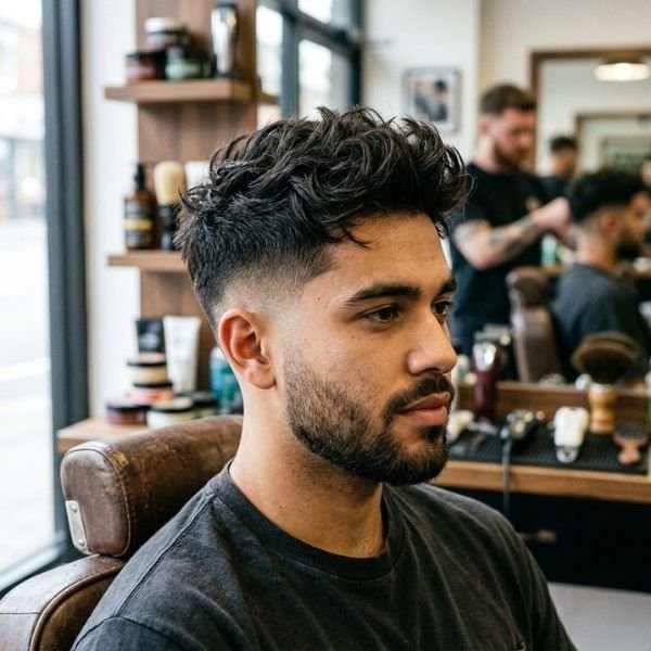 3. Mid Taper Fade With Textured Top