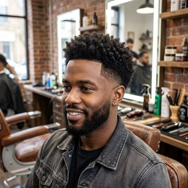 6. Mini Afro With Mid Taper Fade