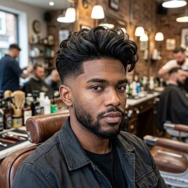 7. Mid Taper Fade Blowout