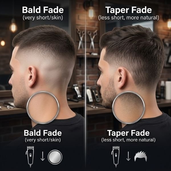 Bald Fade vs Taper Fade: Which One Goes Shorter?