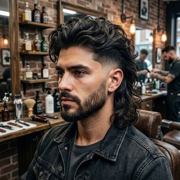 Burst Taper Fade Mullet