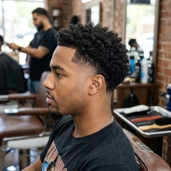 Drop Fade for Curly Hair