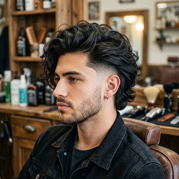 Drop Fade with Long Hair