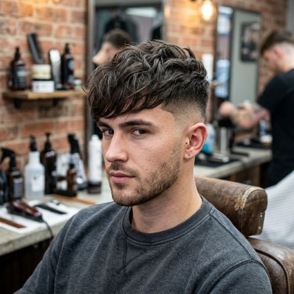 High Taper Fade Textured Fringe