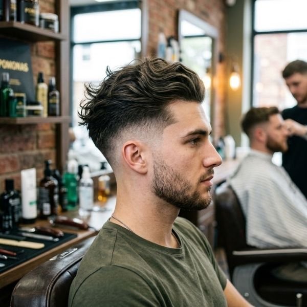 High Taper Fade with Long Hair