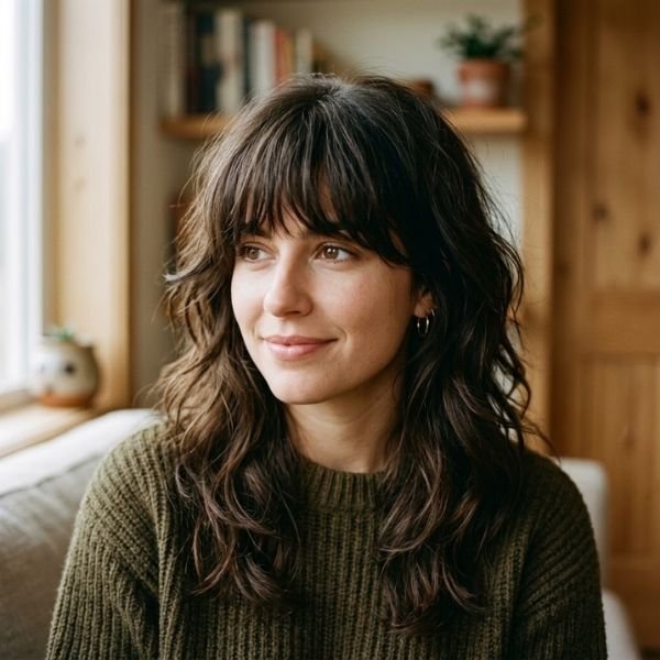 Long Textured Fringe