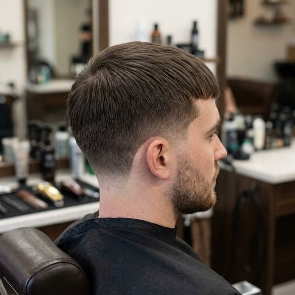 Low Taper Fade Short Straight Hair
