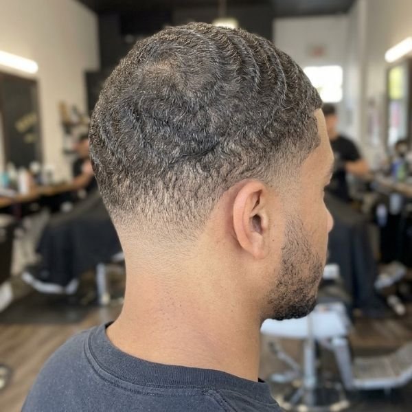 Low Taper Fade Short Wavy Hair
