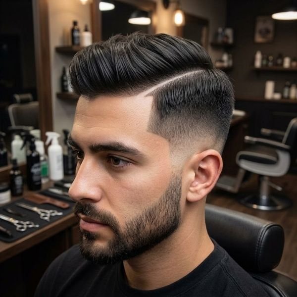 Low Taper Fade Side Part