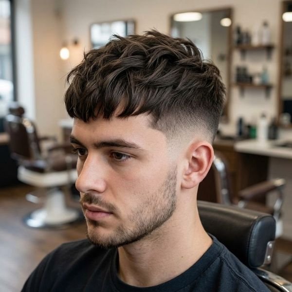 Low Taper Fade Textured Crop