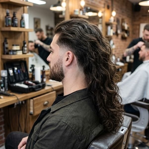 Low Taper Fade with Long Hair