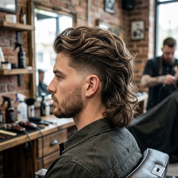 Mid Taper Fade Mullet