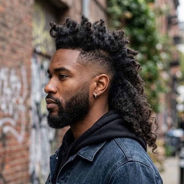 Mohawk Taper Fade Mullet
