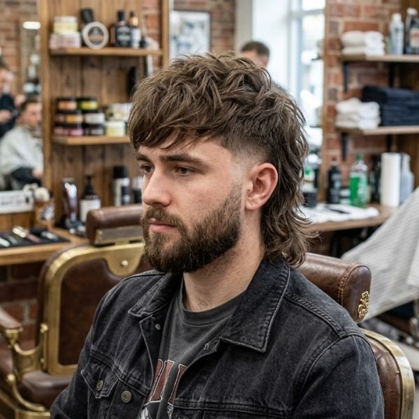 Shag Mullet Taper Fade