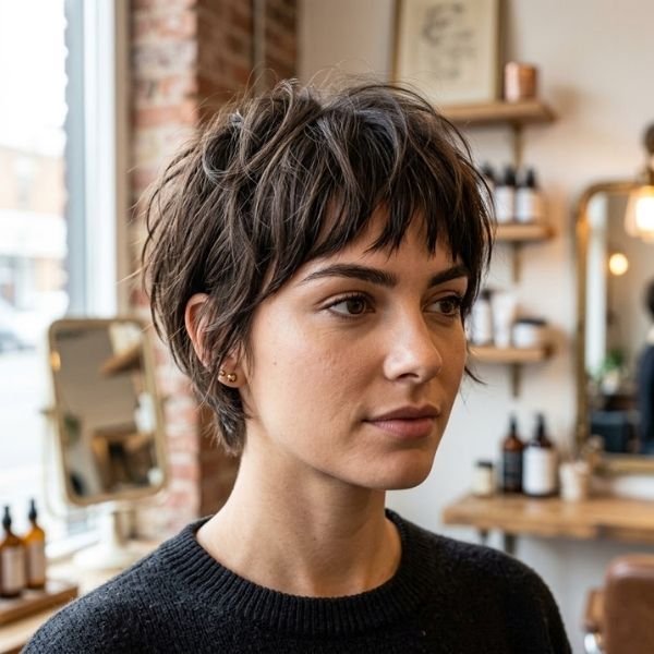 Short Textured Fringe