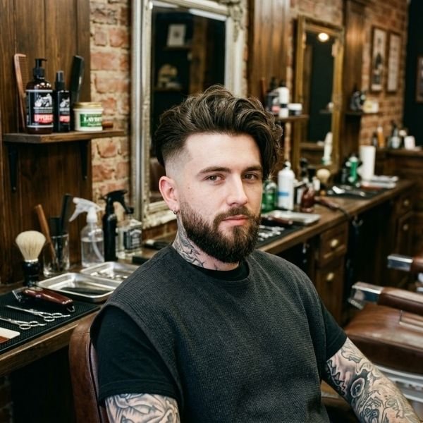 Skin Fade with Long Hair on Top