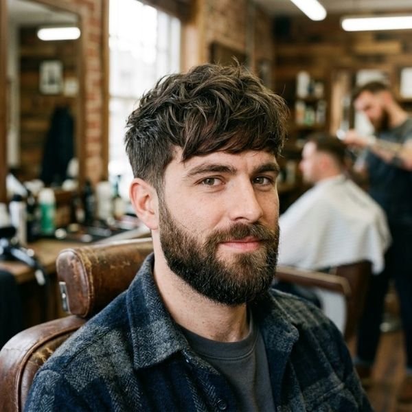 Textured Fringe with Beard