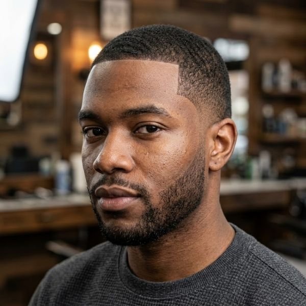 7. Buzz Cut with Natural Line-Up