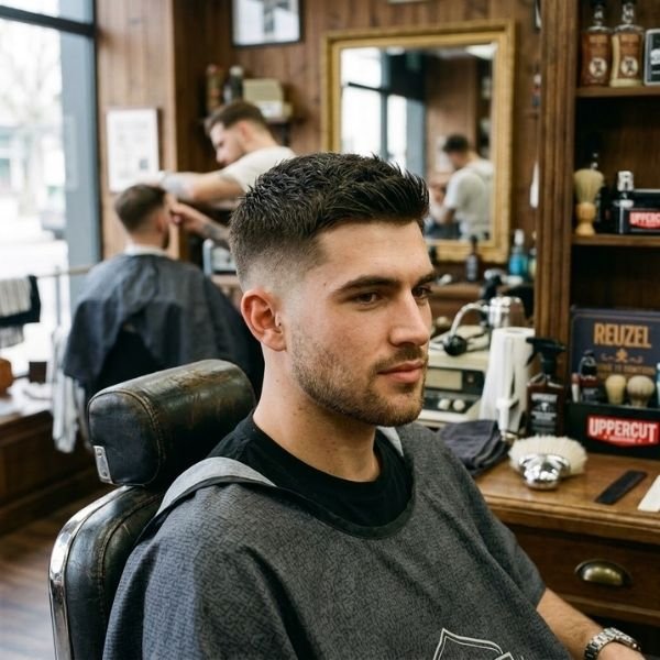 8. Crew Cut with Soft Taper