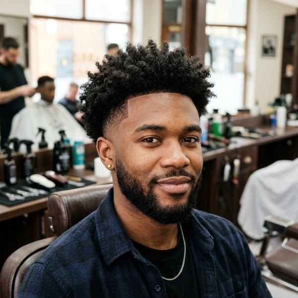 Afro Curly Low Fade