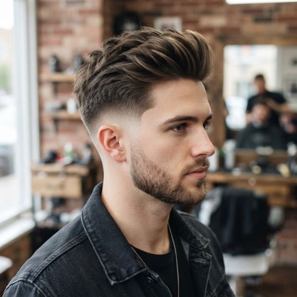Blowout Low Taper Fade Straight Hair