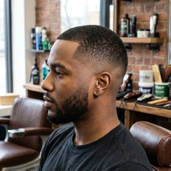Buzz Cut Low Taper Fade Black Haircut