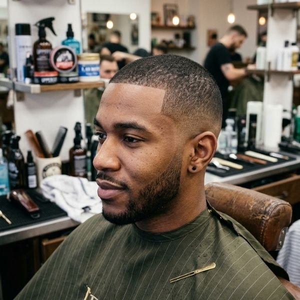 Buzz Cut with Temple Fade