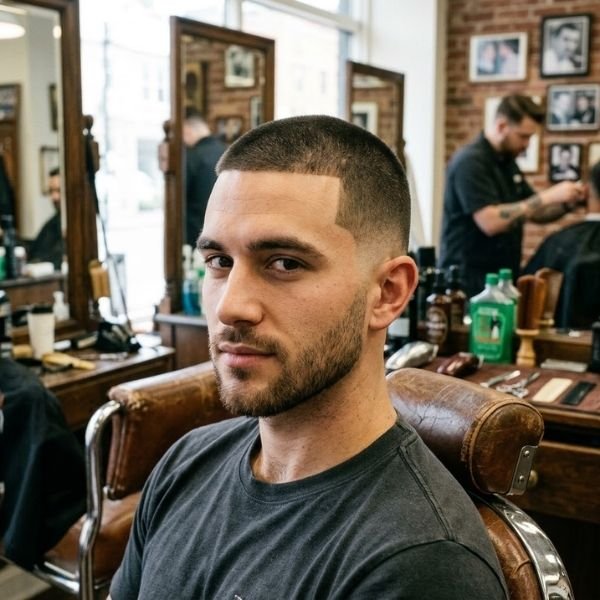 Classic Low Taper Fade Buzz Cut