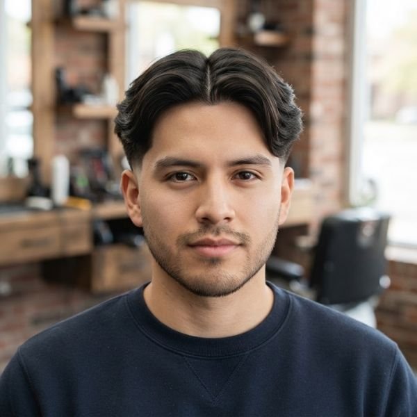 Classic Low Taper Fade Middle Part
