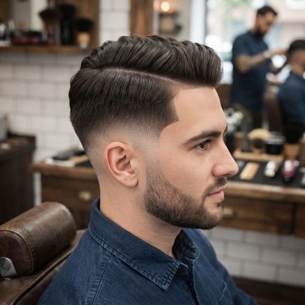 Classic Low Taper Fade Side Part