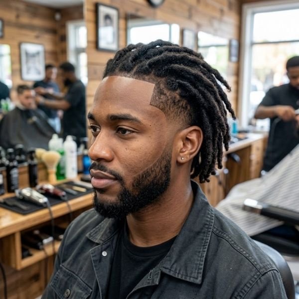 Dreadlocks Low Taper Fade Black Haircut
