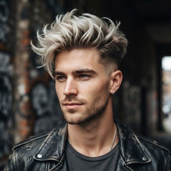 Edgy Blonde Quiff