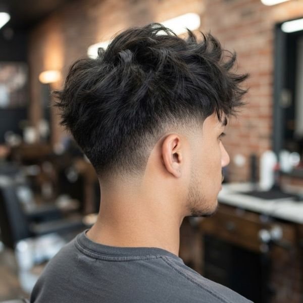 Fluffy Low Taper Fade Straight Hair