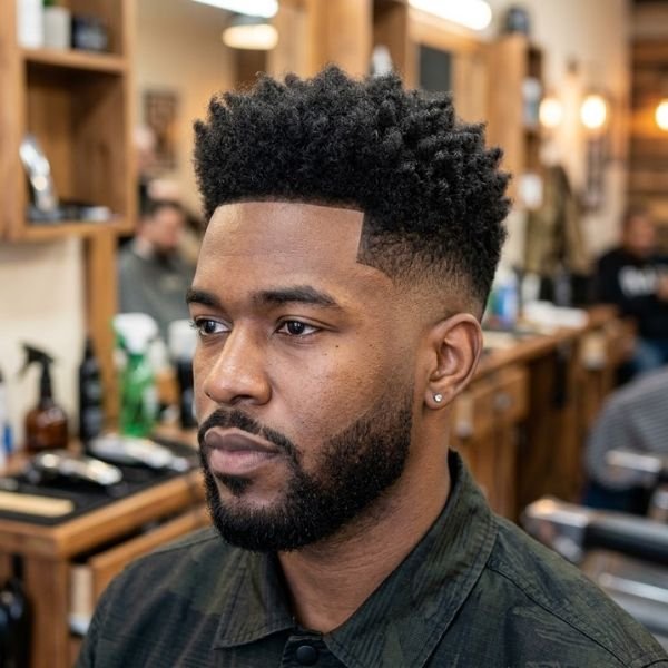 High Top Low Taper Fade Black Haircut