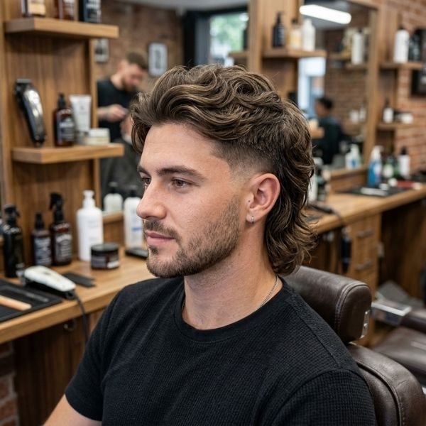 Layered Low Taper Fade Modern Mullet Haircut