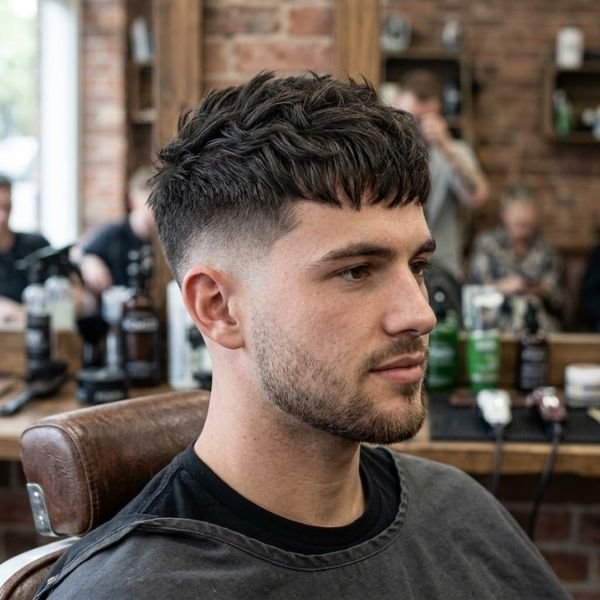 Layered Low Taper Fade Textured Crop