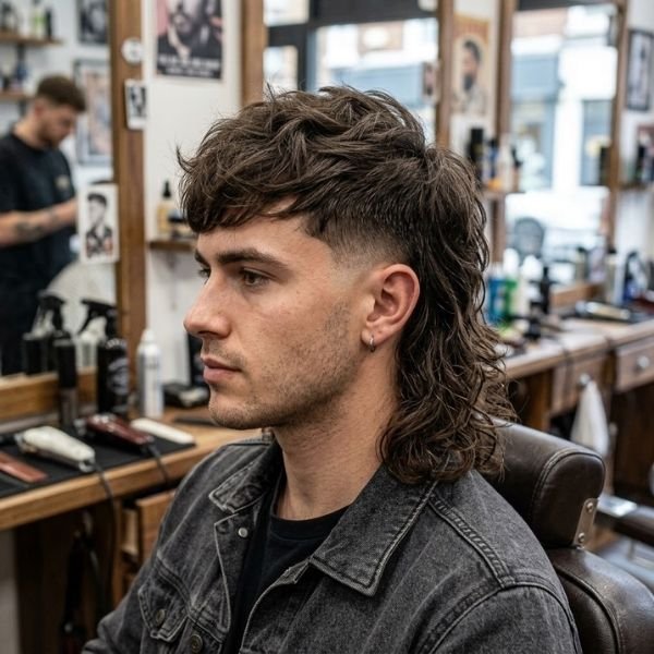 Long Low Taper Fade Modern Mullet Haircut