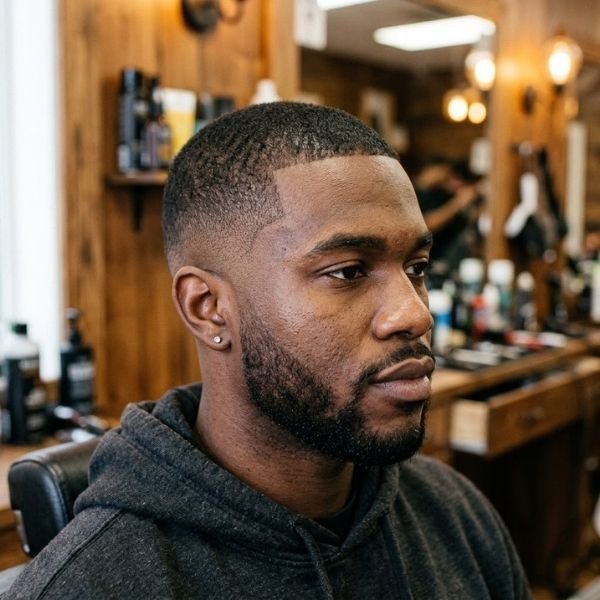 Low Taper Fade Buzz Cut for Black Men