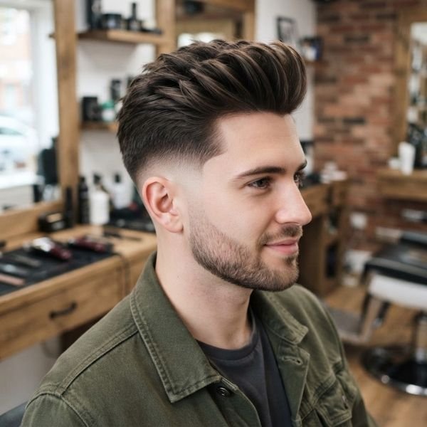 Low Taper Fade Forward Quiff