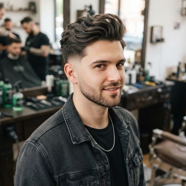 Low Taper Fade Loose Quiff