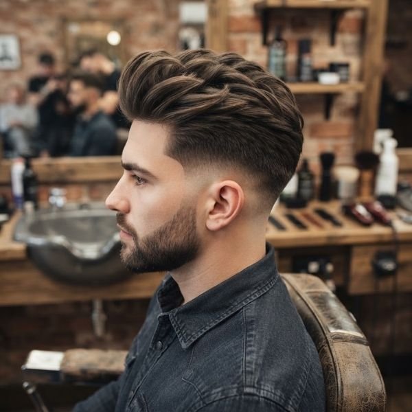Low Taper Fade Quiff Mid