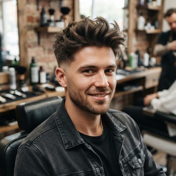 Messy Low Taper Fade Quiff