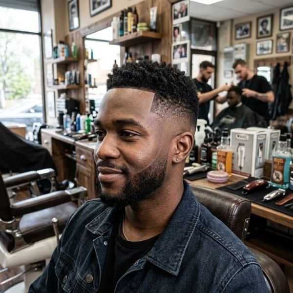 Mid Taper Fade Black Male