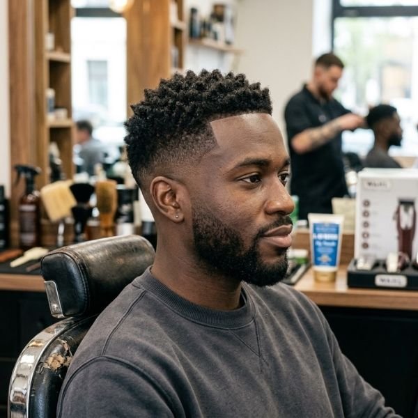 Modern Low Taper Fade Black Haircut