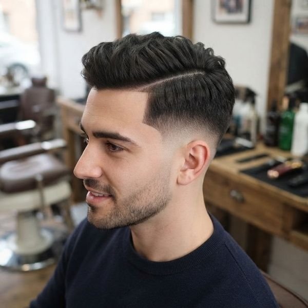 Modern Low Taper Fade Side Part